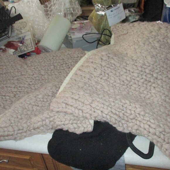 19x19 Quince Throw Pillow Covers taupe wool blend - Picture 1 of 5